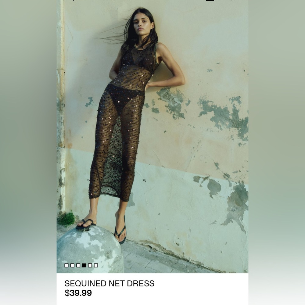 H&M Sequined Net Dress